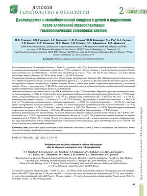 Улучшение результатов трансплантации стволовых клеток у детей с тяжелым хроническим лейкозом